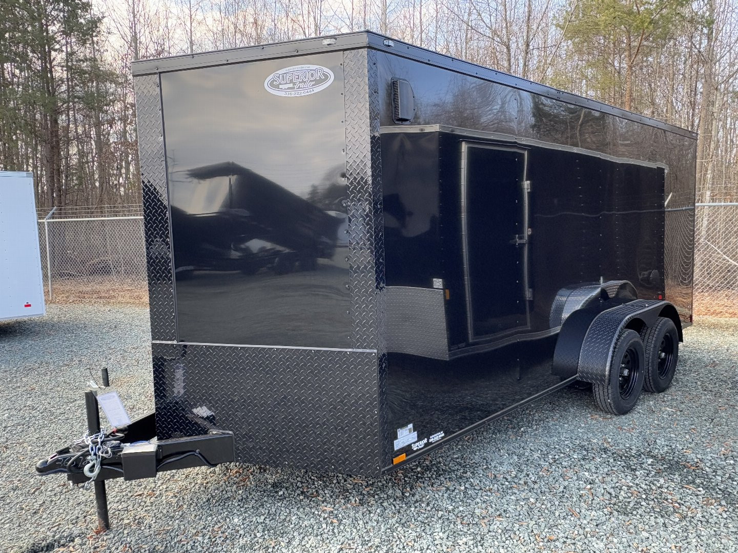New 2025 ANVIL 7x16 7K Enclosed w/ Ramp Door, Black Out Package & Poly-Core Exterior