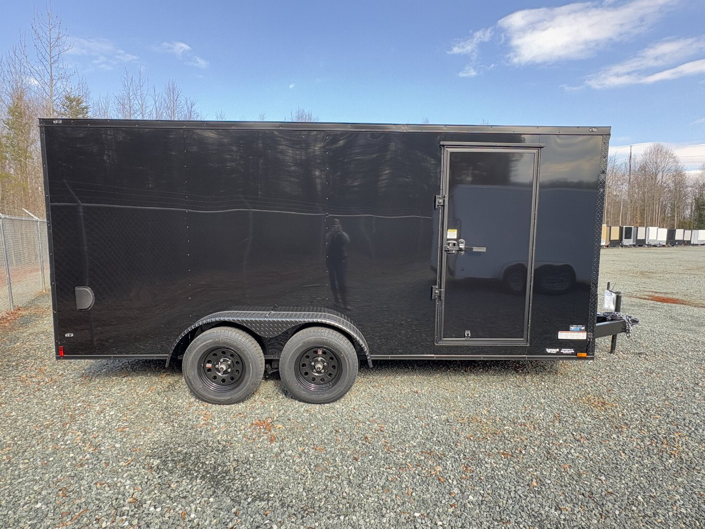 New 2025 ANVIL 7x16 7K Enclosed w/ Ramp Door, Black Out Package & Poly-Core Exterior