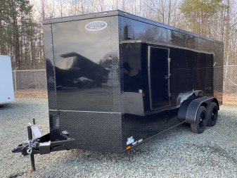 New 2025 ANVIL 7x16 7K Enclosed w/ Ramp Door, Black Out Package & Poly-Core Exterior