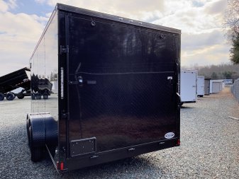 New 2025 ANVIL 7x16 7K Enclosed w/ Ramp Door, Black Out Package & Poly-Core Exterior