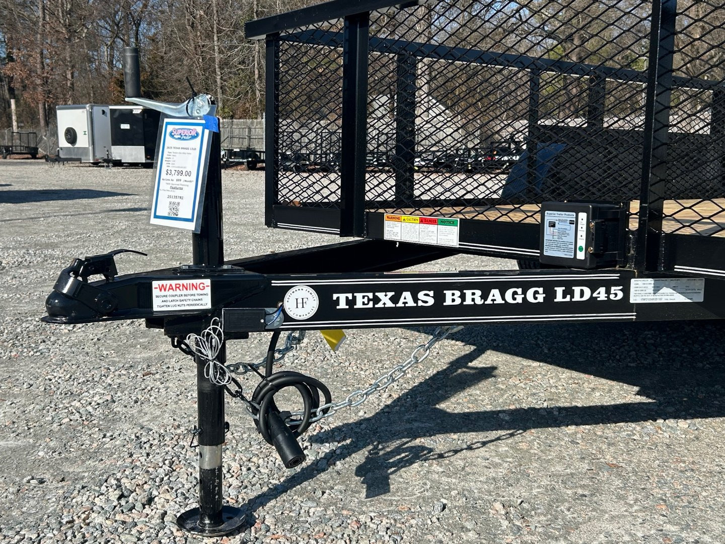 New 2025 TEXAS BRAGG TRAILERS 12LD w/ 2' Exp Metal Sides & Gate Utility Trailer