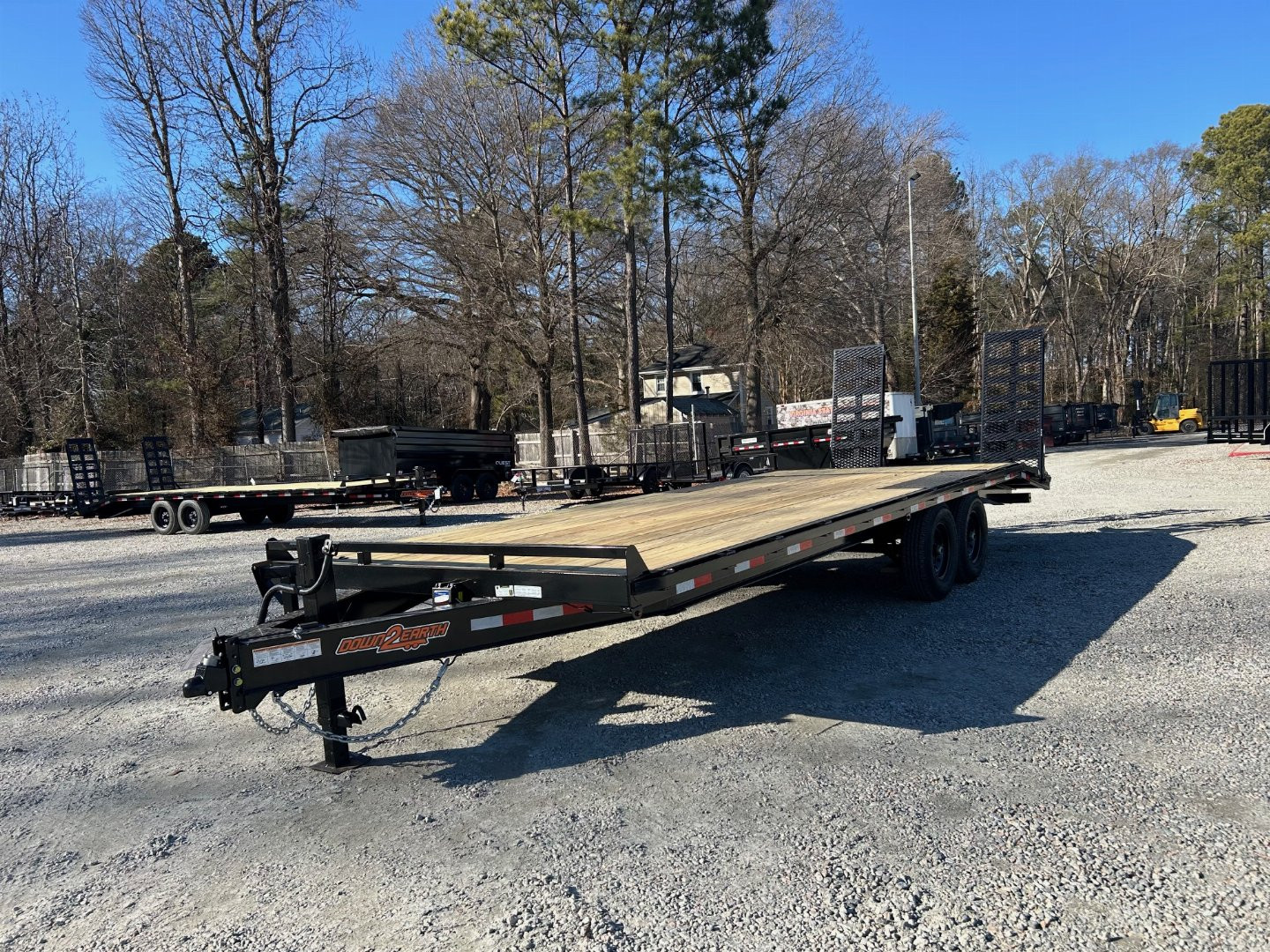 New 2025 Down 2 Earth 24ft 14K Deckover w/ Fold Up Ramps