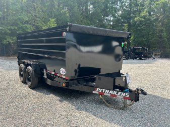 New 2025 PJ Trailers D7 7x14 14K w/ 4' Sides Dump Trailer HOT ITEM WHILE SUPPLIES LAST