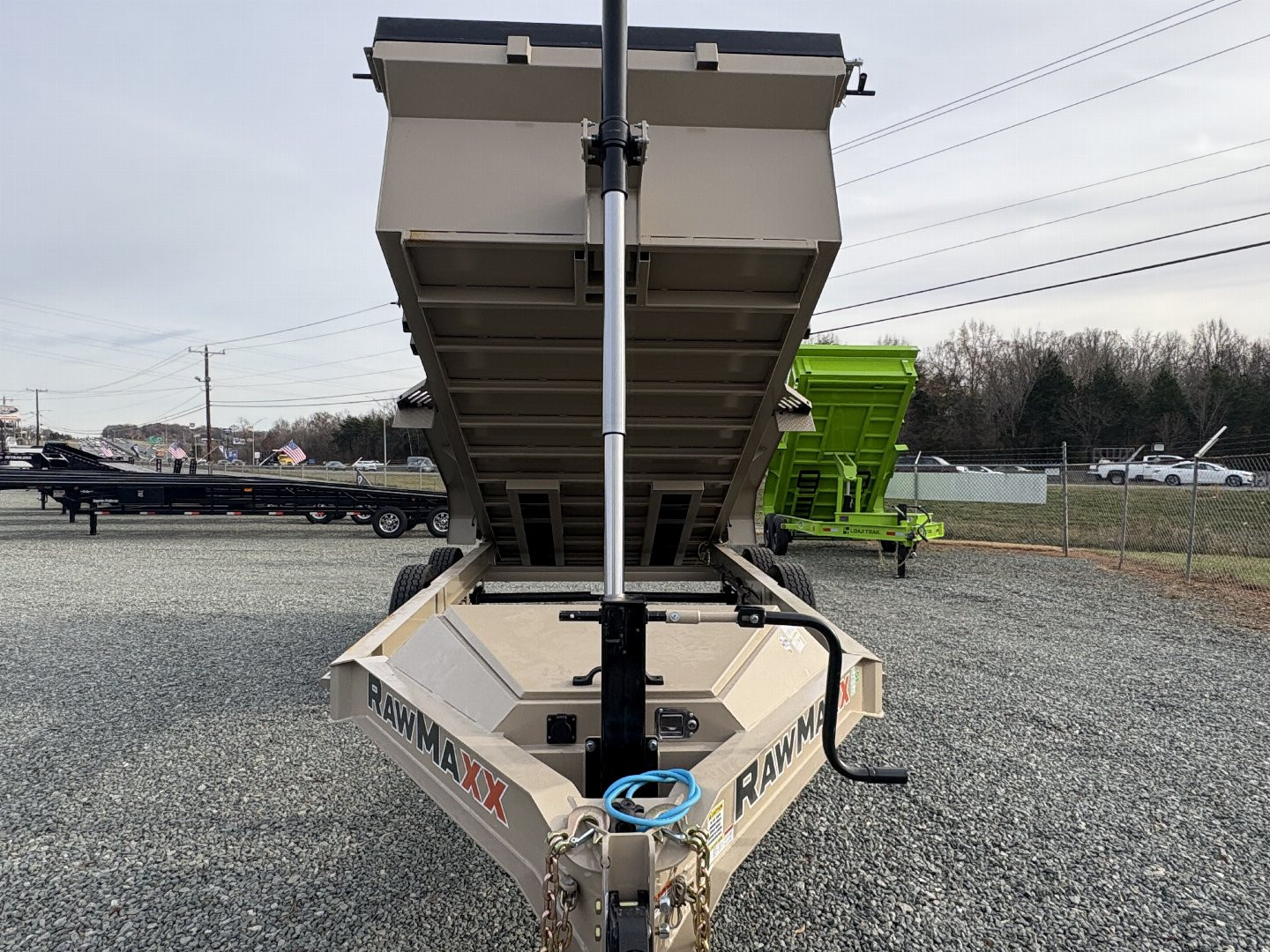 New 2025 RawMaxx 7x14 14K Telescopic Dump Trailer w/ 36"Sides