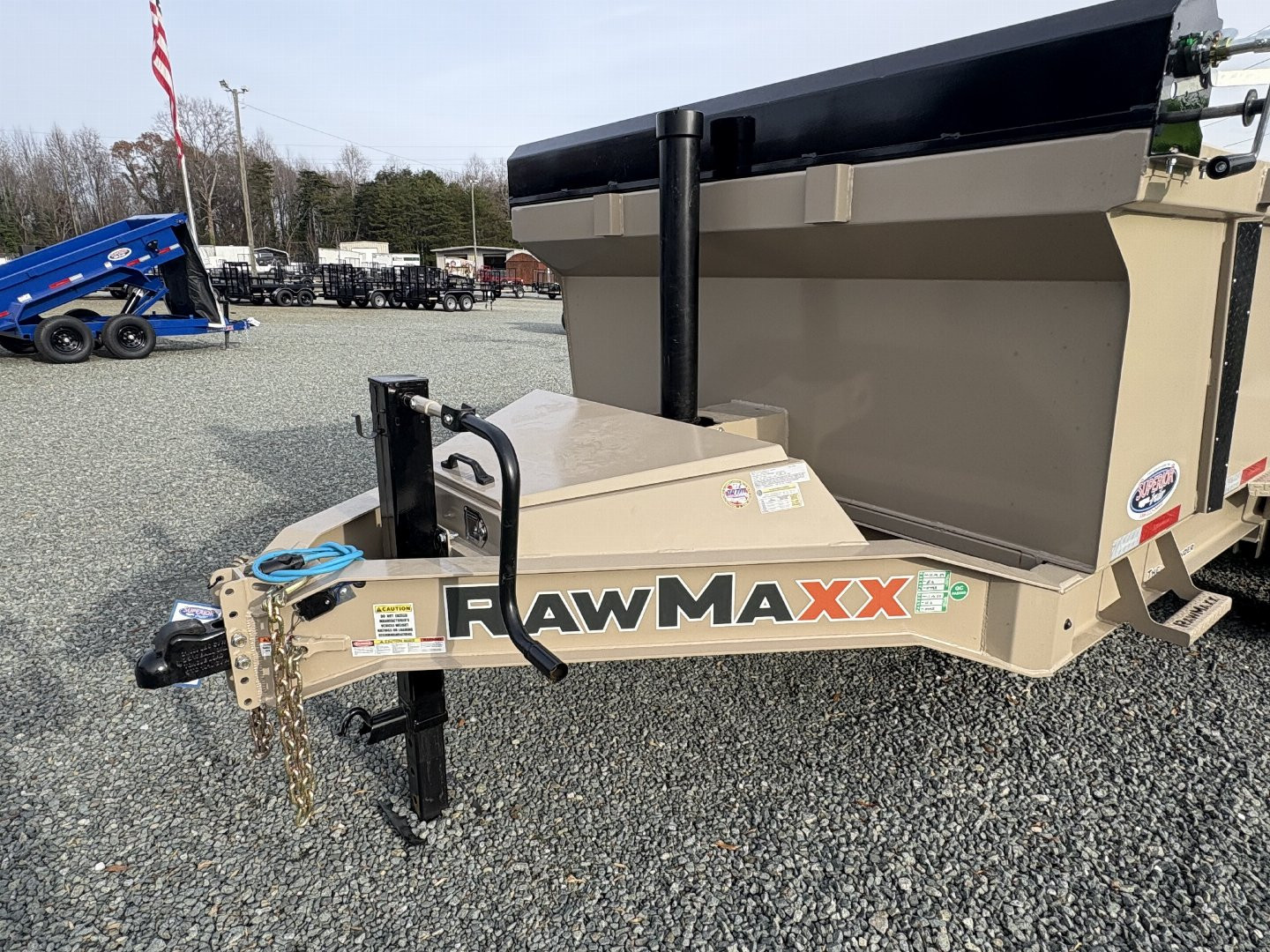 New 2025 RawMaxx 7x14 14K Telescopic Dump Trailer w/ 36"Sides