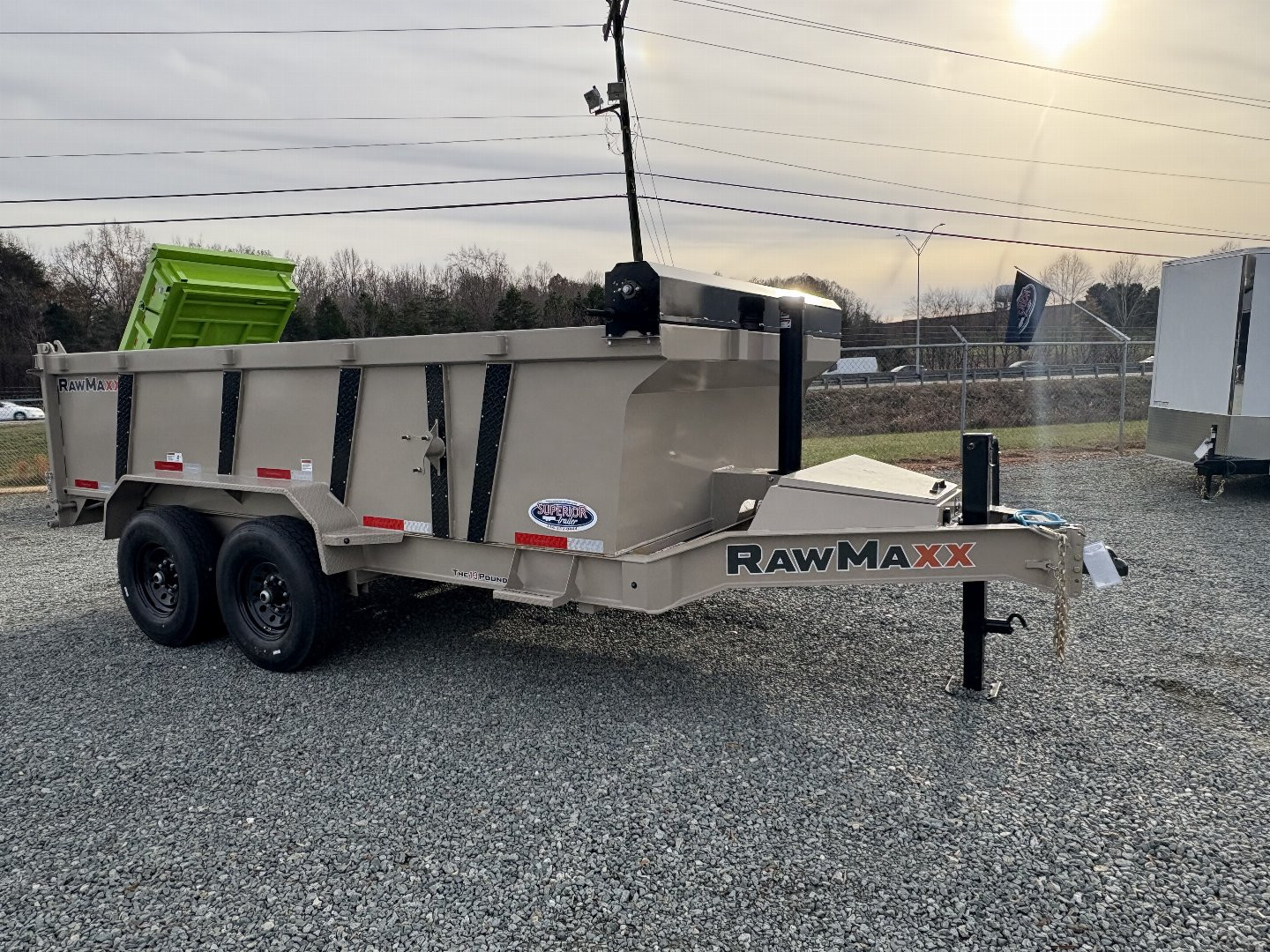 New 2025 RawMaxx 7x14 14K Telescopic Dump Trailer w/ 36"Sides