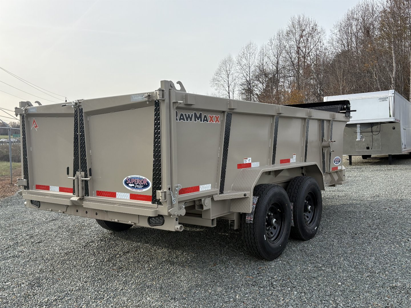 New 2025 RawMaxx 7x14 14K Telescopic Dump Trailer w/ 36"Sides