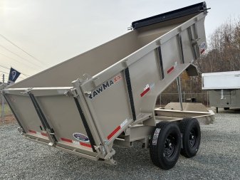 New 2025 RawMaxx 7x14 14K Telescopic Dump Trailer w/ 36"Sides