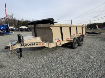 New 2025 RawMaxx 7x14 14K Telescopic Dump Trailer w/ 36"Sides