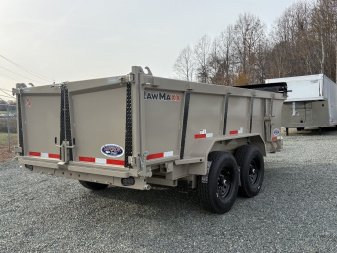 New 2025 RawMaxx 7x14 14K Telescopic Dump Trailer w/ 36"Sides