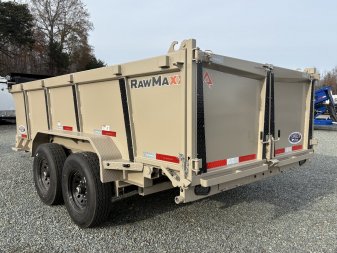 New 2025 RawMaxx 7x14 14K Telescopic Dump Trailer w/ 36"Sides