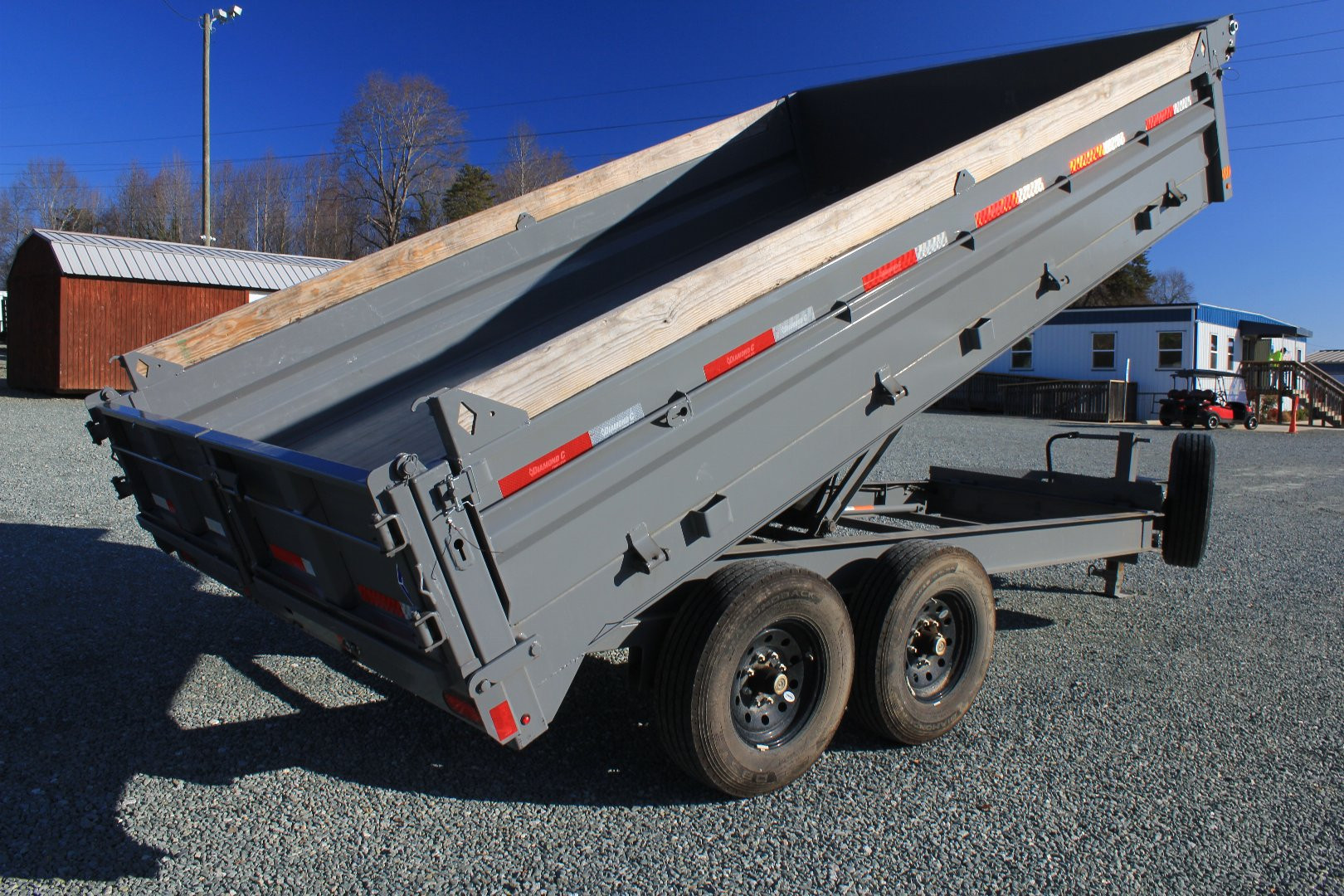 Used 2023 PRE-OWNED Diamond C Trailers 8x14 14.9K Deck Over Dump Trailer