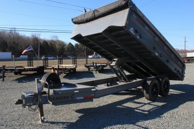 Used 2023 PRE-OWNED Diamond C Trailers 8x14 14.9K Deck Over Dump Trailer