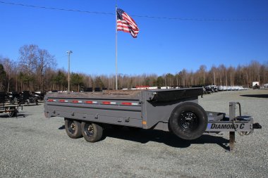 Used 2023 PRE-OWNED Diamond C Trailers 8x14 14.9K Deck Over Dump Trailer