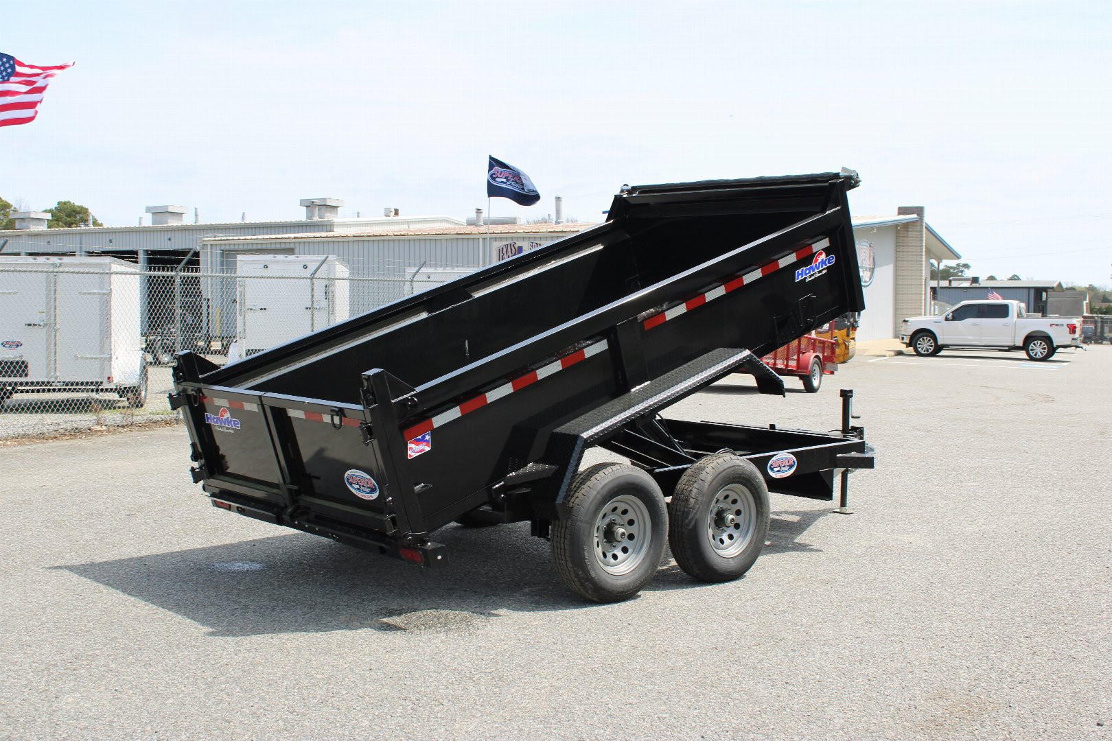 New 2025 HAWKE TRAILERS 6X12 10K Dump w/ Spreader Gate Ramps and Tarp *SUMMER SALE*