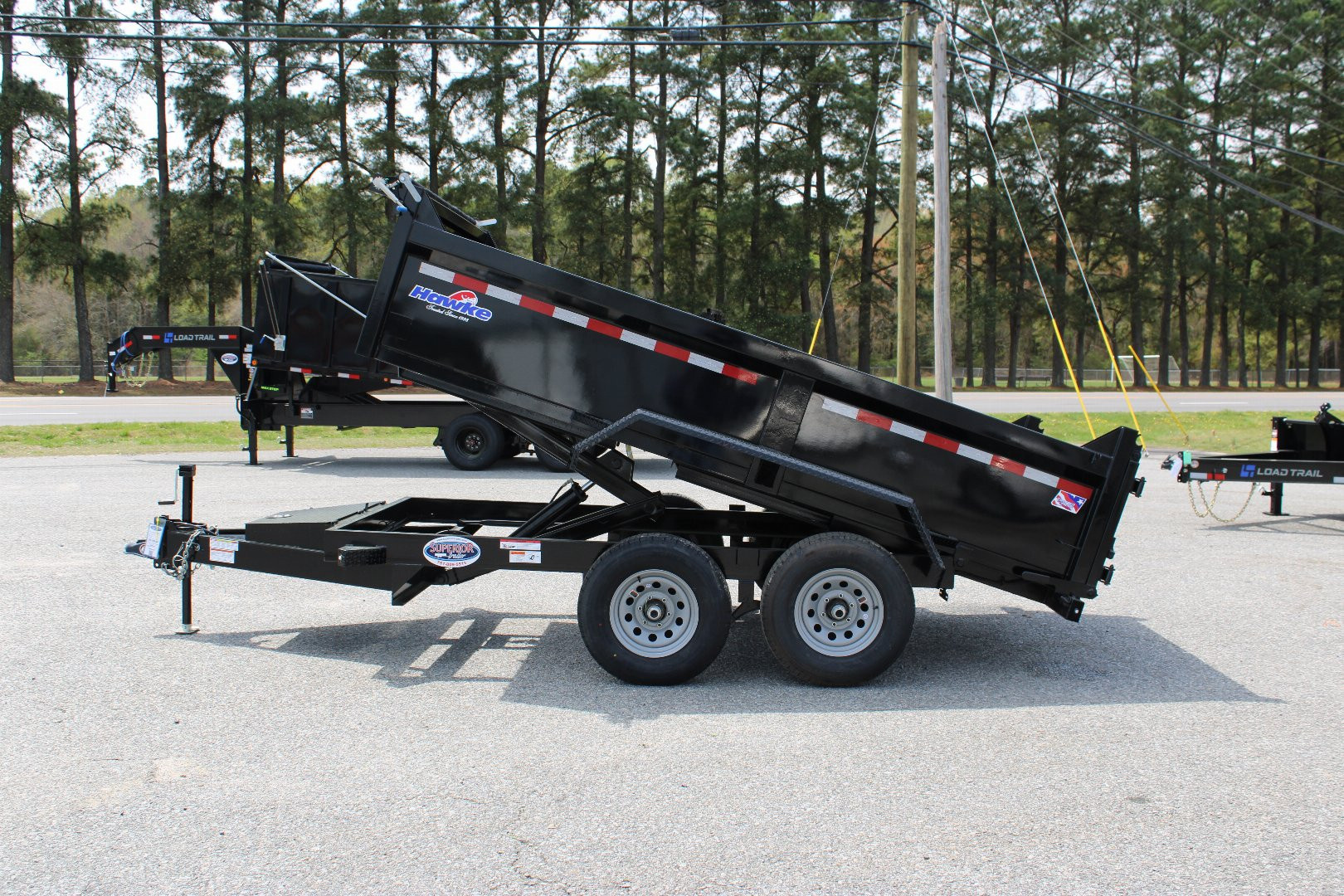 New 2025 HAWKE TRAILERS 6X12 10K Dump w/ Spreader Gate Ramps and Tarp *SUMMER SALE*