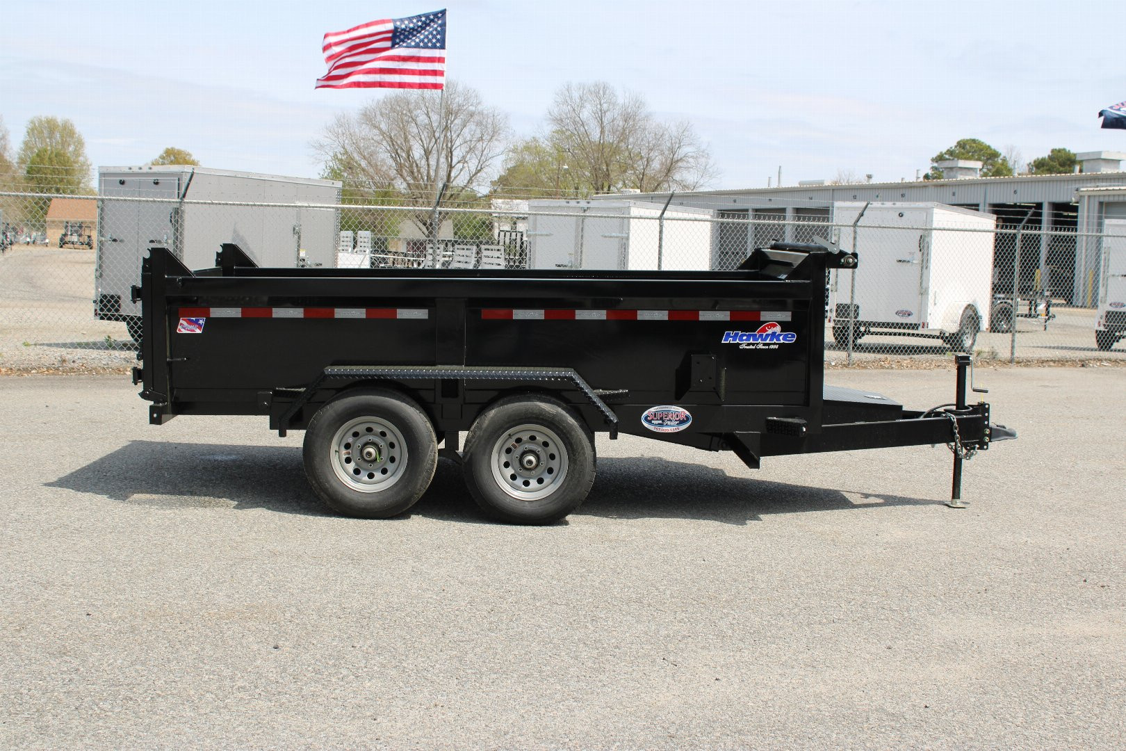 New 2025 HAWKE TRAILERS 6X12 10K Dump w/ Spreader Gate Ramps and Tarp *SUMMER SALE*
