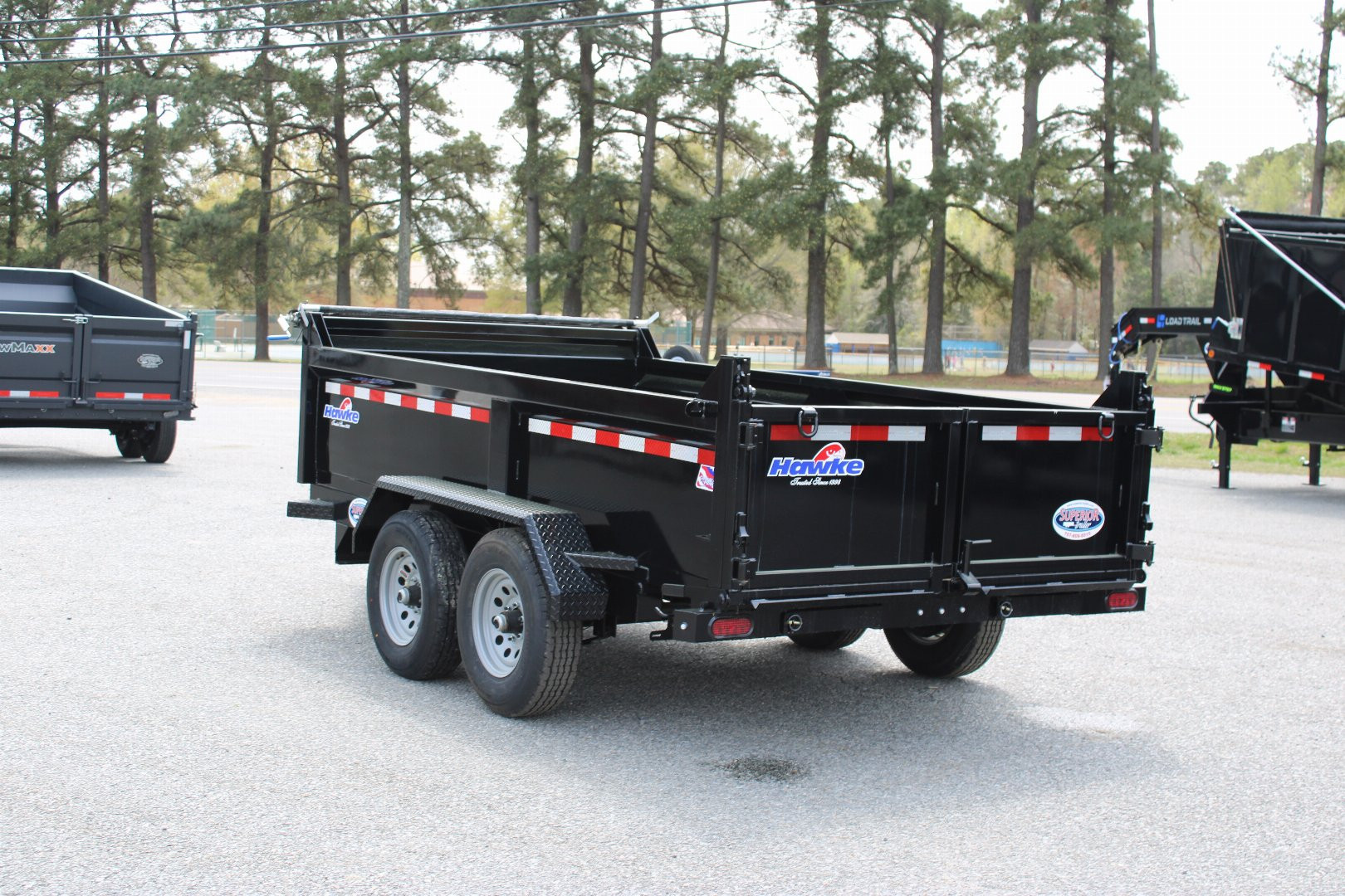 New 2025 HAWKE TRAILERS 6X12 10K Dump w/ Spreader Gate Ramps and Tarp *SUMMER SALE*