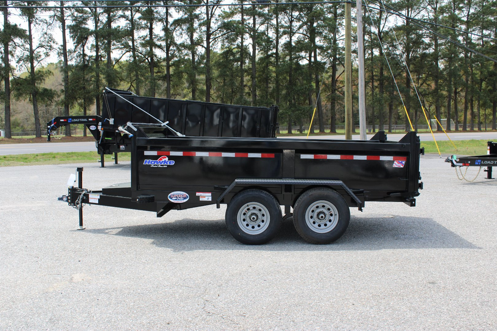 New 2025 HAWKE TRAILERS 6X12 10K Dump w/ Spreader Gate Ramps and Tarp *SUMMER SALE*