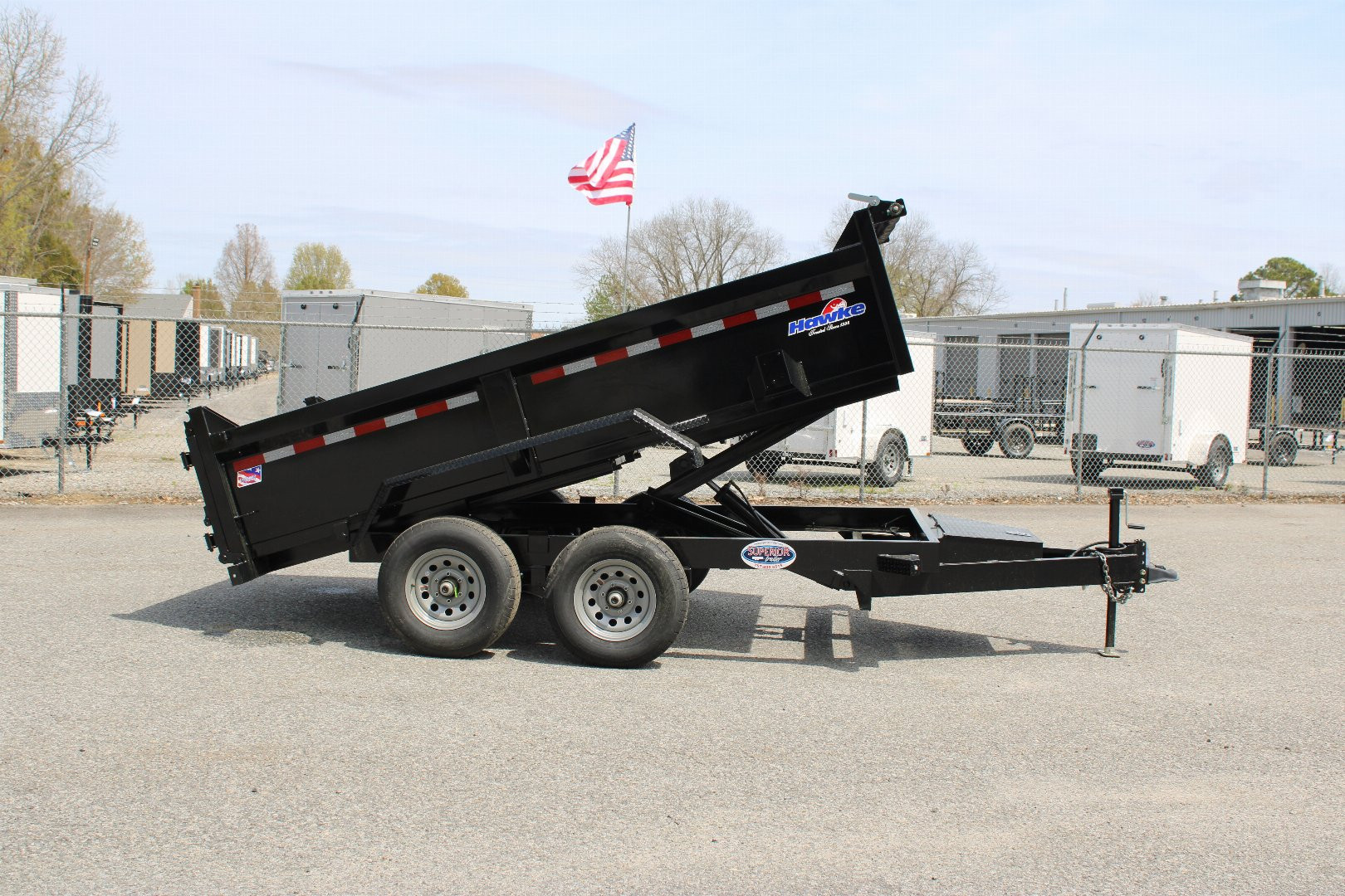 New 2025 HAWKE TRAILERS 6X12 10K Dump w/ Spreader Gate Ramps and Tarp *SUMMER SALE*