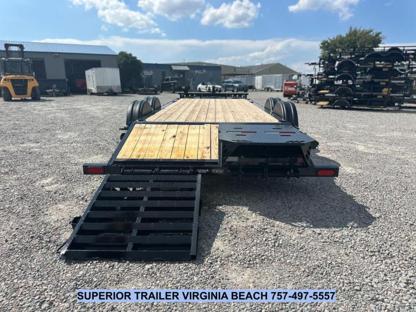New 2025 PJ TRAILERS EV 20' Equipment Trailer w/ Monster Ramps *plus an additional $300 Rebate*
