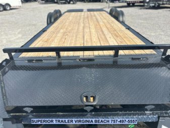 New 2025 PJ TRAILERS EV 20' Equipment Trailer w/ Monster Ramps *plus an additional $300 Rebate*