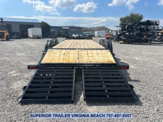 New 2025 PJ TRAILERS EV 20' Equipment Trailer w/ Monster Ramps *plus an additional $300 Rebate*