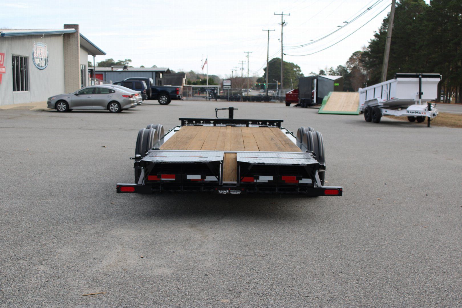 New 2025 PJ TRAILERS EV 20' Equipment Trailer w/ Monster Ramps *plus an additional $300 Rebate*