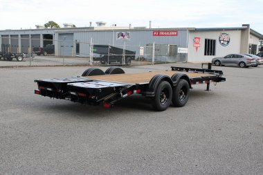 New 2025 PJ TRAILERS EV 20' Equipment Trailer w/ Monster Ramps *plus an additional $300 Rebate*