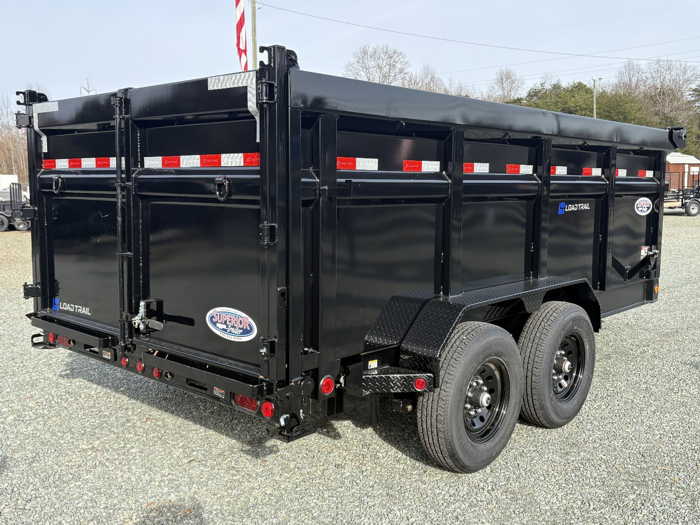 New 2025 Load Trail Low Pro 7X14 14K Dump Trailer w/ 4' Sides