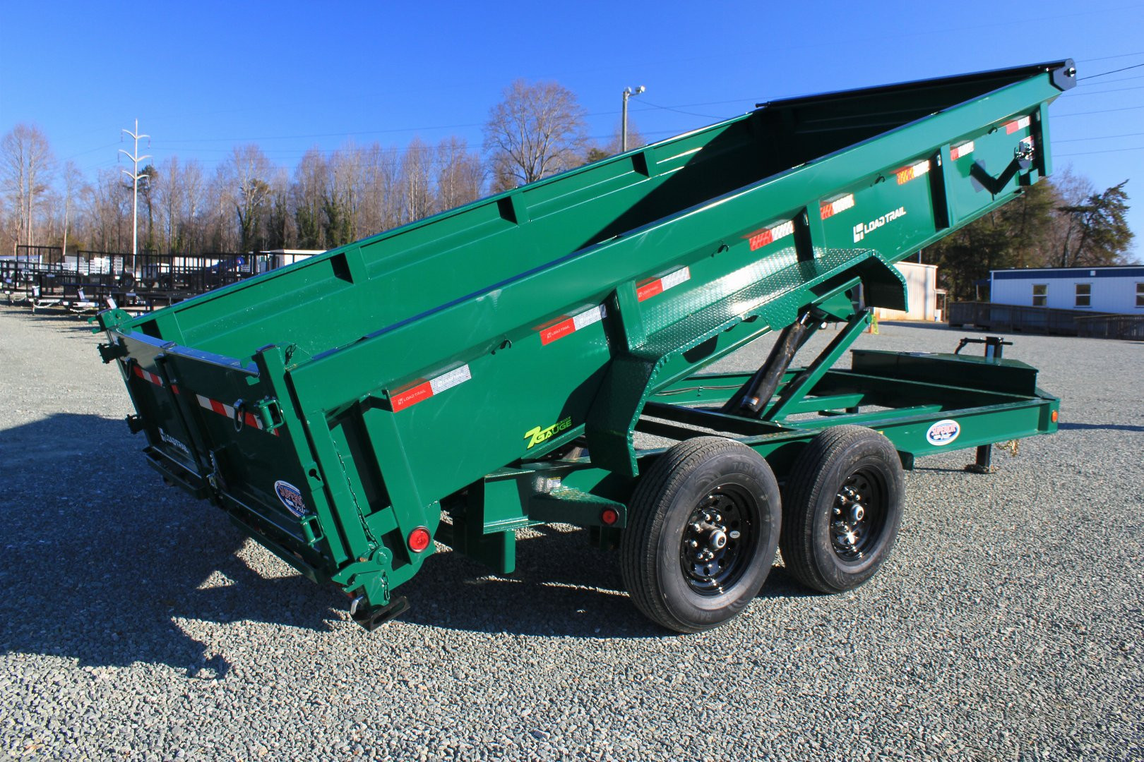 New 2025 Load Trail Low Pro 7X16 14K Dump Trailer w/ 2' Sides