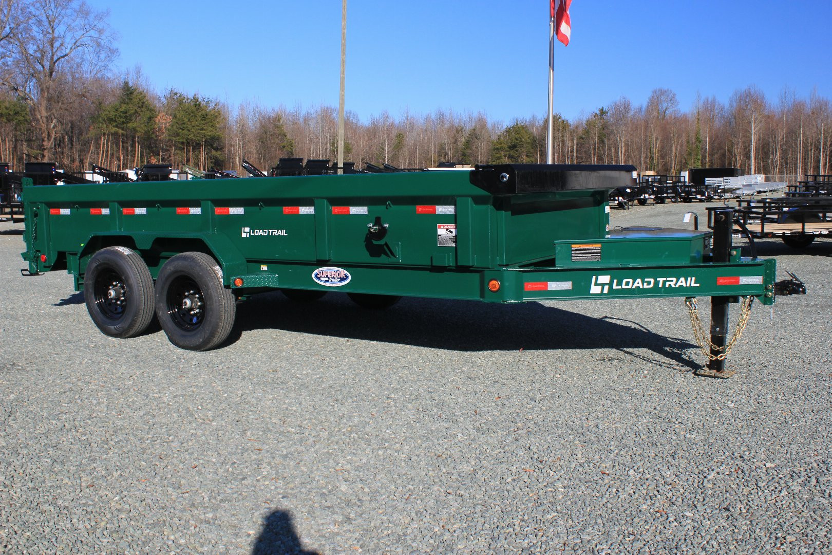 New 2025 Load Trail Low Pro 7X16 14K Dump Trailer w/ 2' Sides