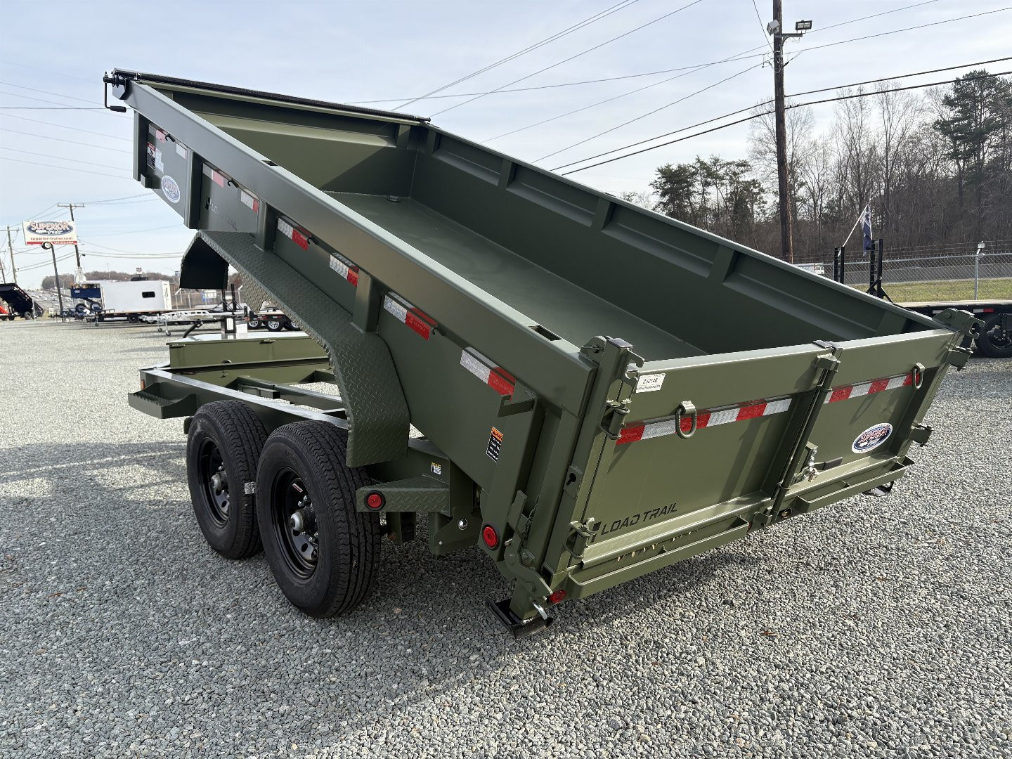 New 2025 Load Trail Low Pro 7X14 14K Dump Trailer w/ 2' Sides