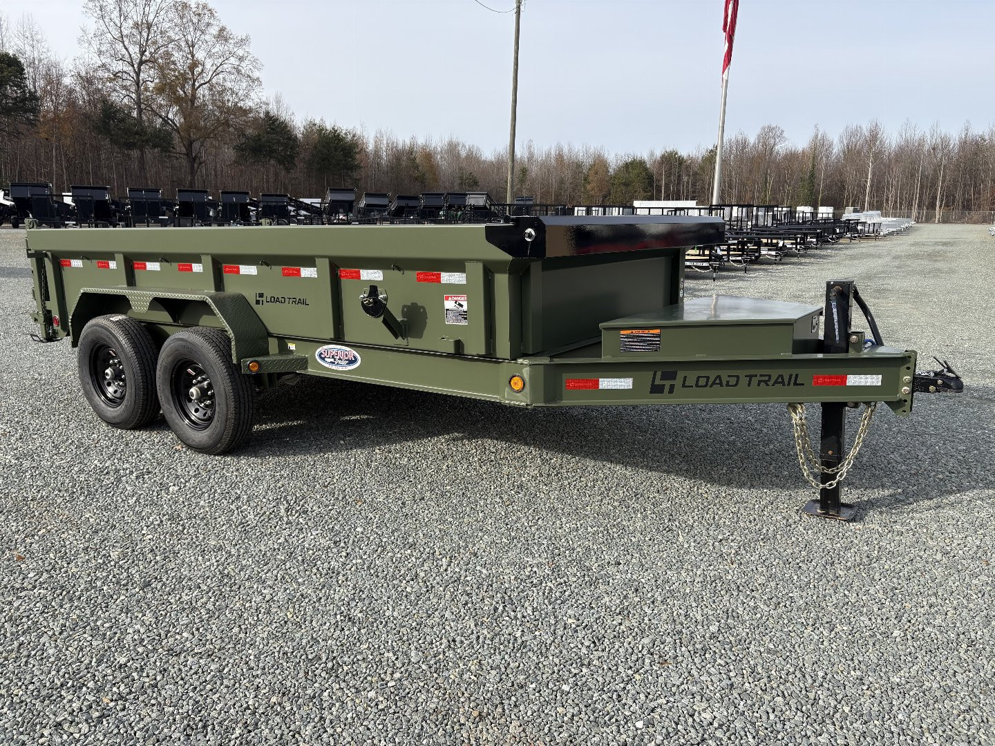 New 2025 Load Trail Low Pro 7X14 14K Dump Trailer w/ 2' Sides