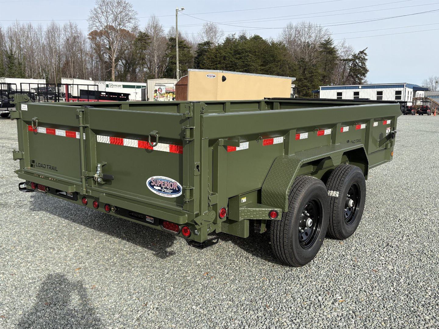 New 2025 Load Trail Low Pro 7X14 14K Dump Trailer w/ 2' Sides