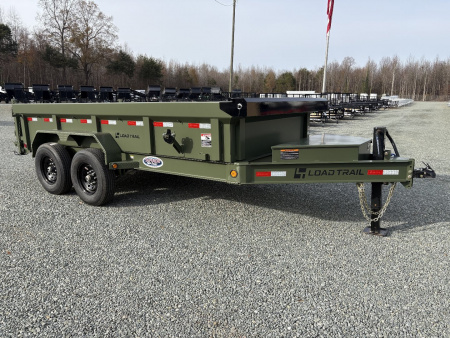 New 2025 Load Trail Low Pro 7X14 14K Dump Trailer w/ 2' Sides