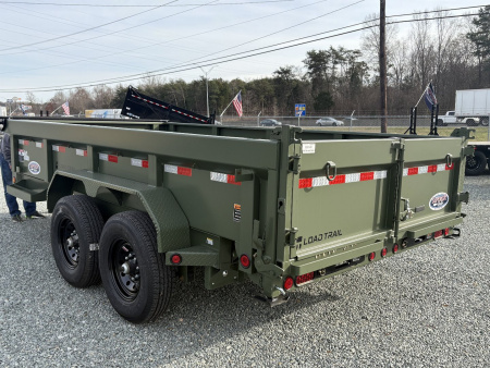 New 2025 Load Trail Low Pro 7X14 14K Dump Trailer w/ 2' Sides
