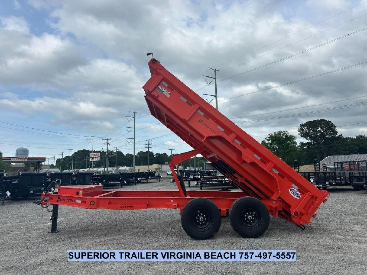 New 2025 Load Trail DL Low Pro 7X14 14K Dump Trailer w/ 2' Sides