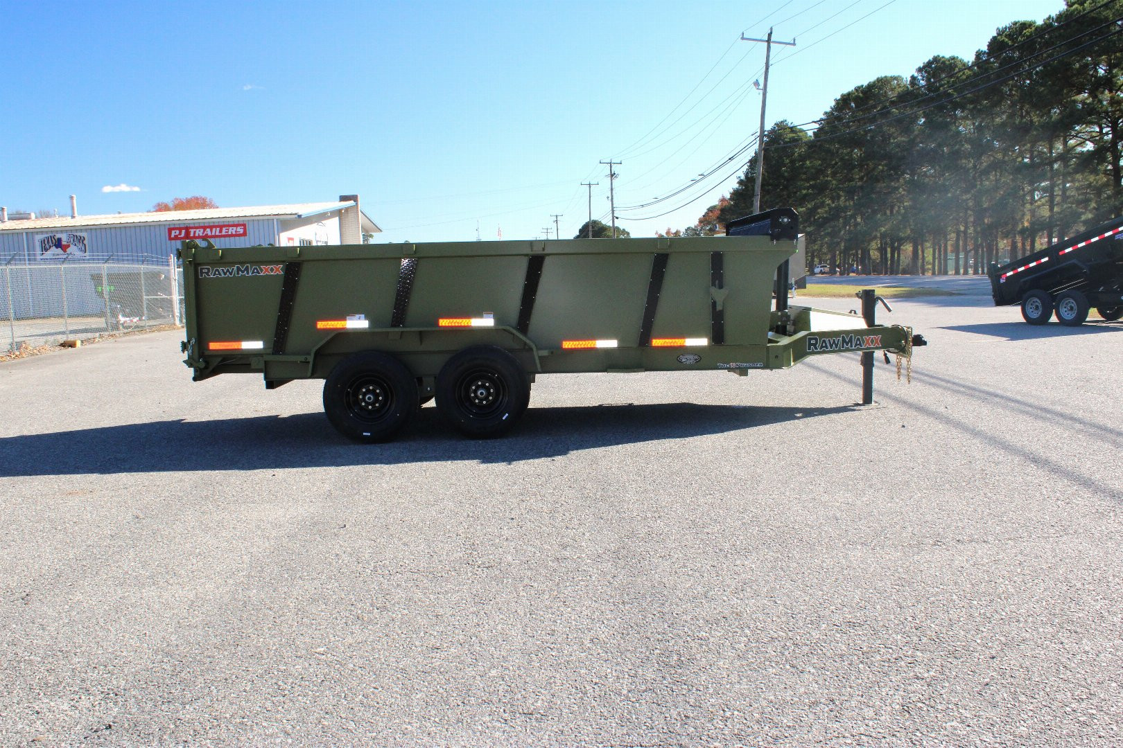 New 2025 RawMaxx 7x16 14K Telescopic Dump Trailer