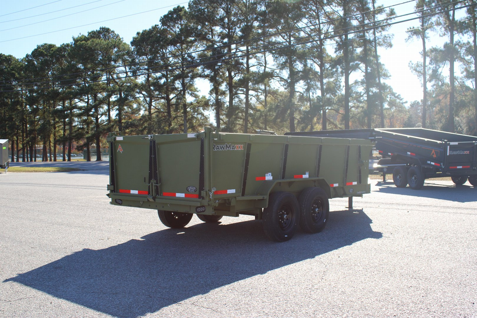 New 2025 RawMaxx 7x16 14K Telescopic Dump Trailer