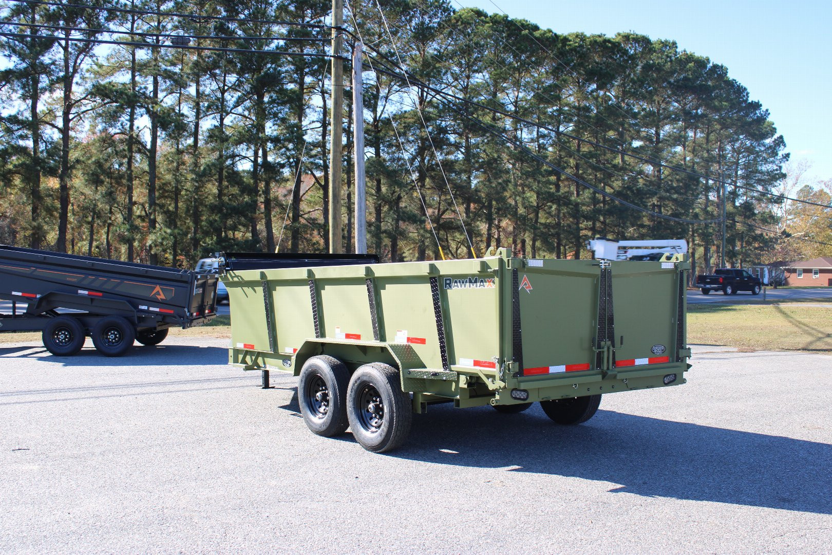 New 2025 RawMaxx 7x16 14K Telescopic Dump Trailer
