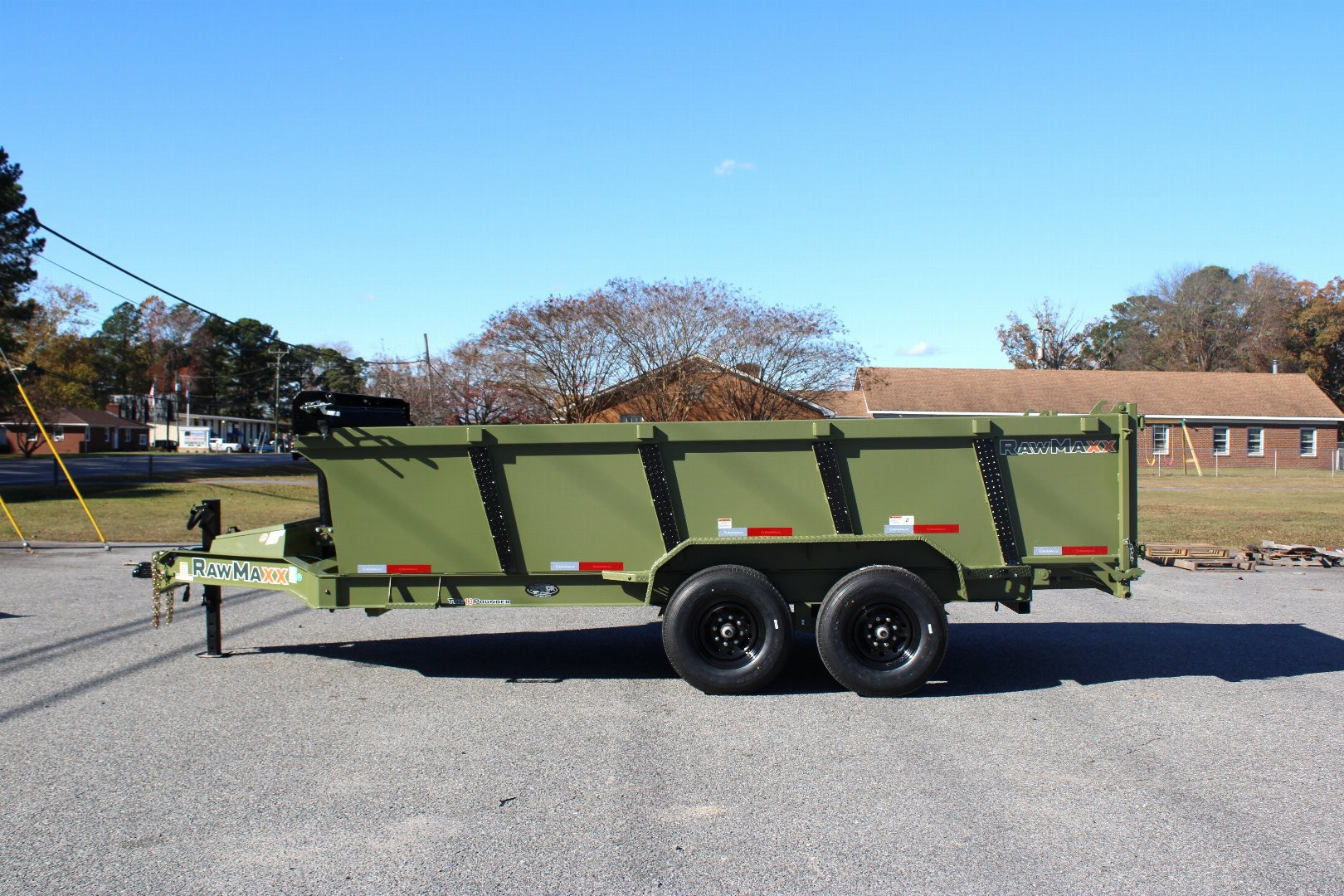 New 2025 RawMaxx 7x16 14K Telescopic Dump Trailer