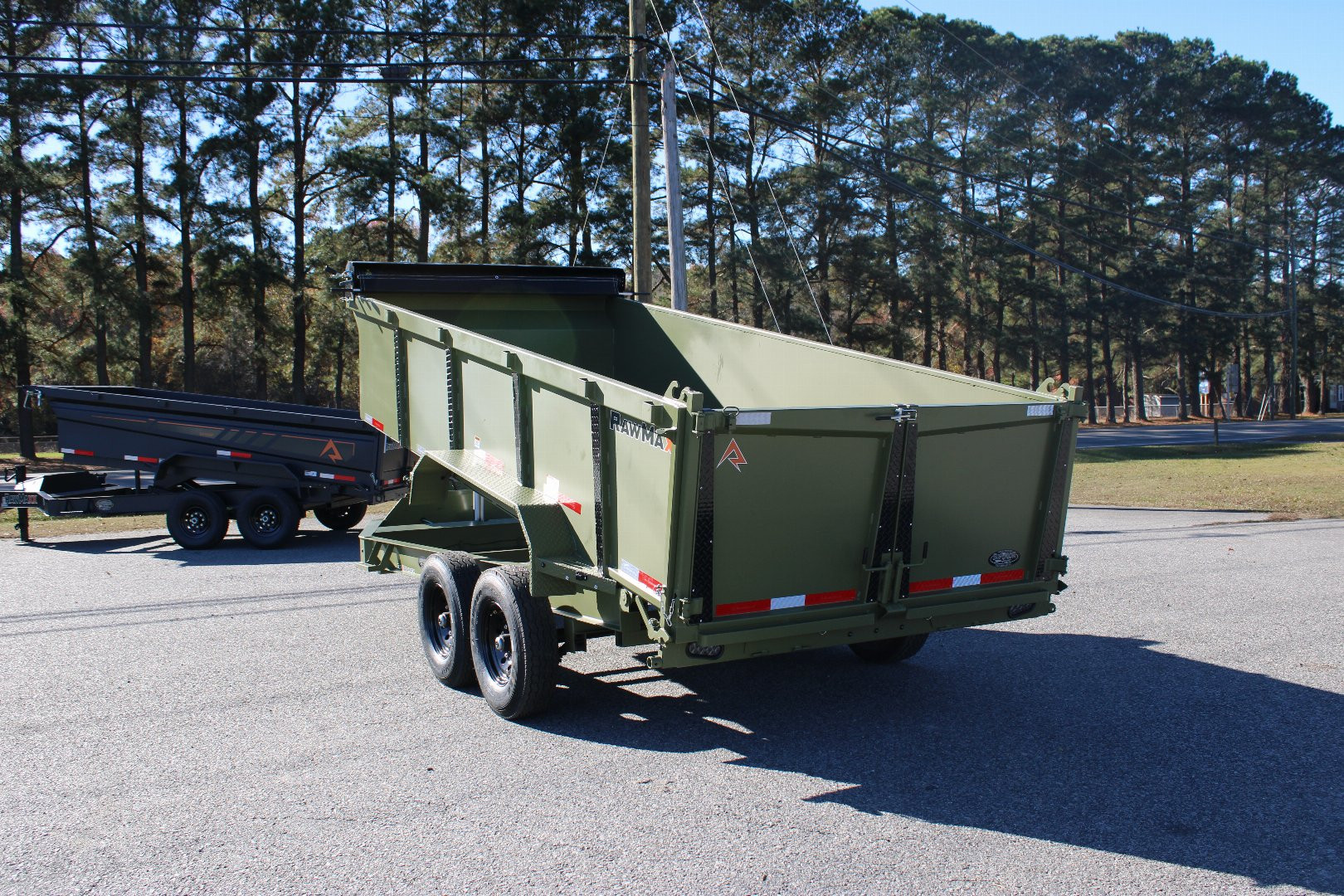 New 2025 RawMaxx 7x16 14K Telescopic Dump Trailer