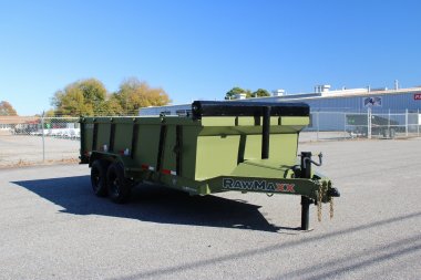New 2025 RawMaxx 7x16 14K Telescopic Dump Trailer