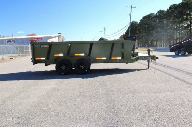 New 2025 RawMaxx 7x16 14K Telescopic Dump Trailer