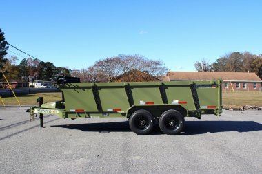 New 2025 RawMaxx 7x16 14K Telescopic Dump Trailer
