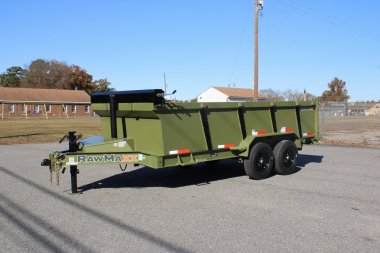 New 2025 RawMaxx 7x16 14K Telescopic Dump Trailer