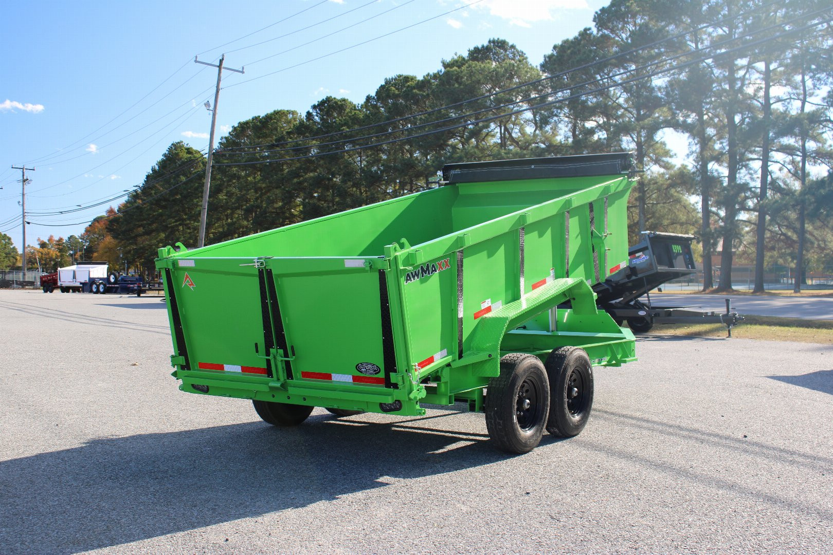 New 2025 RawMaxx 7x14 14K Telescopic Dump Trailer