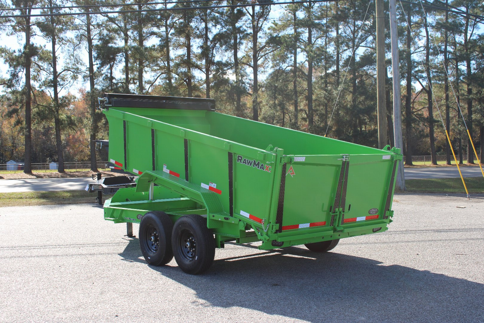New 2025 RawMaxx 7x14 14K Telescopic Dump Trailer