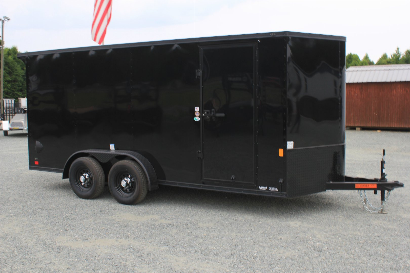 New 2024 CONTINENTAL CARGO 7X16 Black Out w/ Ramp Door & Rear Wing